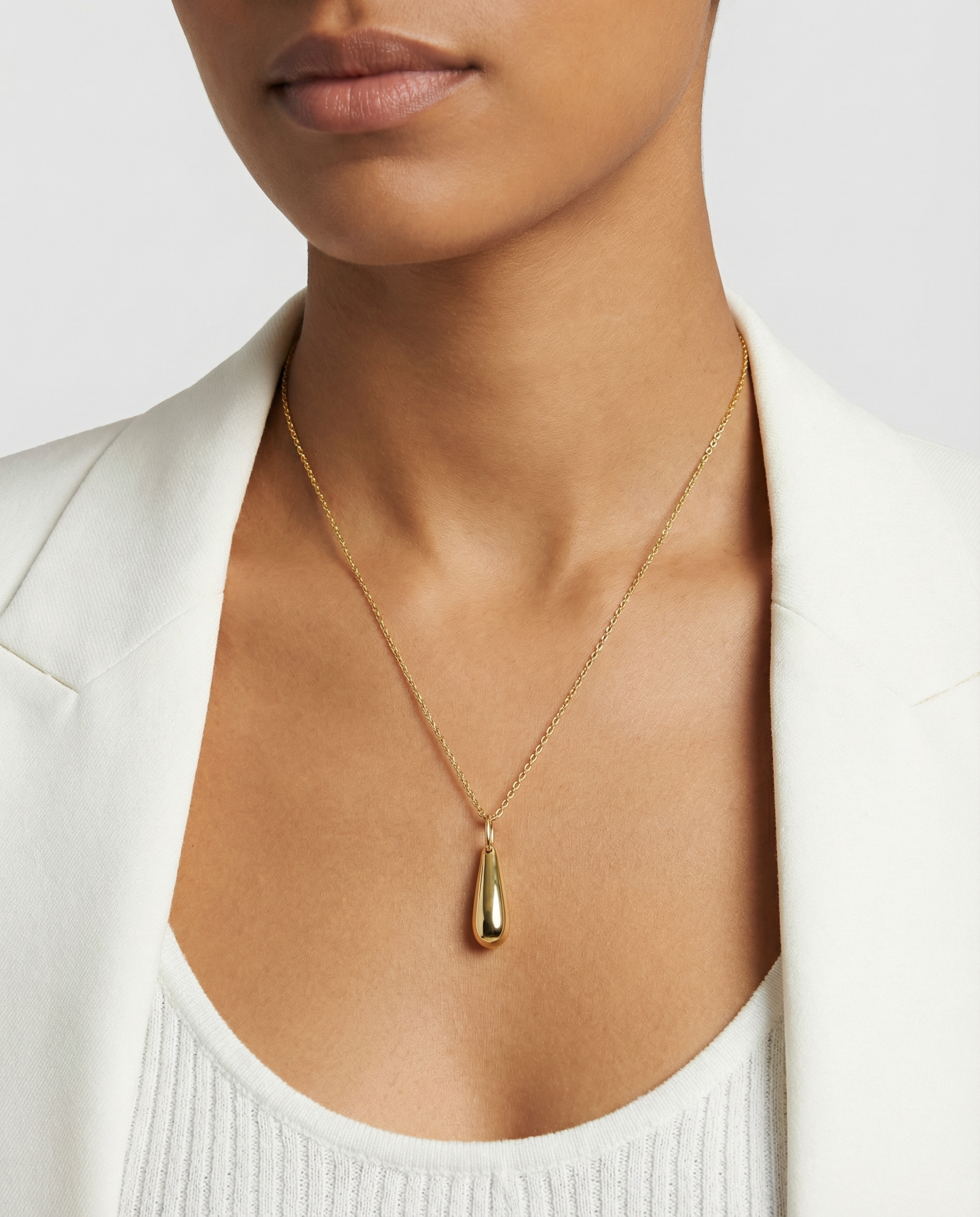 Liquid Drop Pendant Necklace