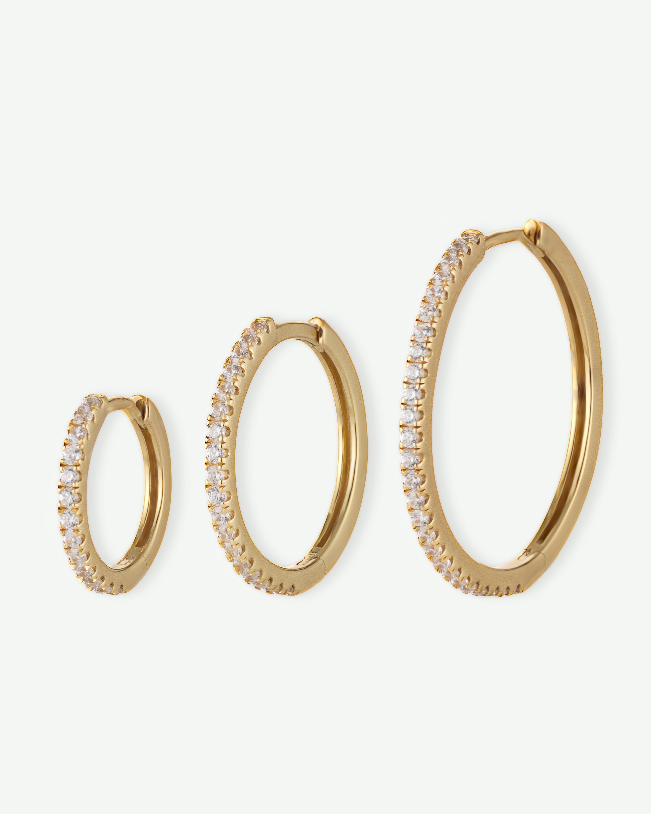 MUSE Pavé Hoop Earrings Set
