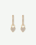 Sparkle Heart Pavé Hoops