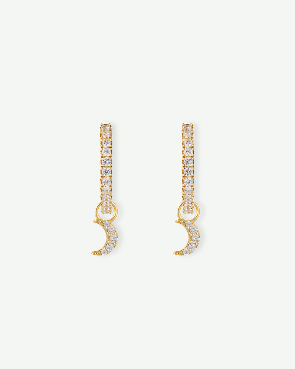 Moon Pavé Hoops