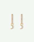 Moon Pavé Hoops