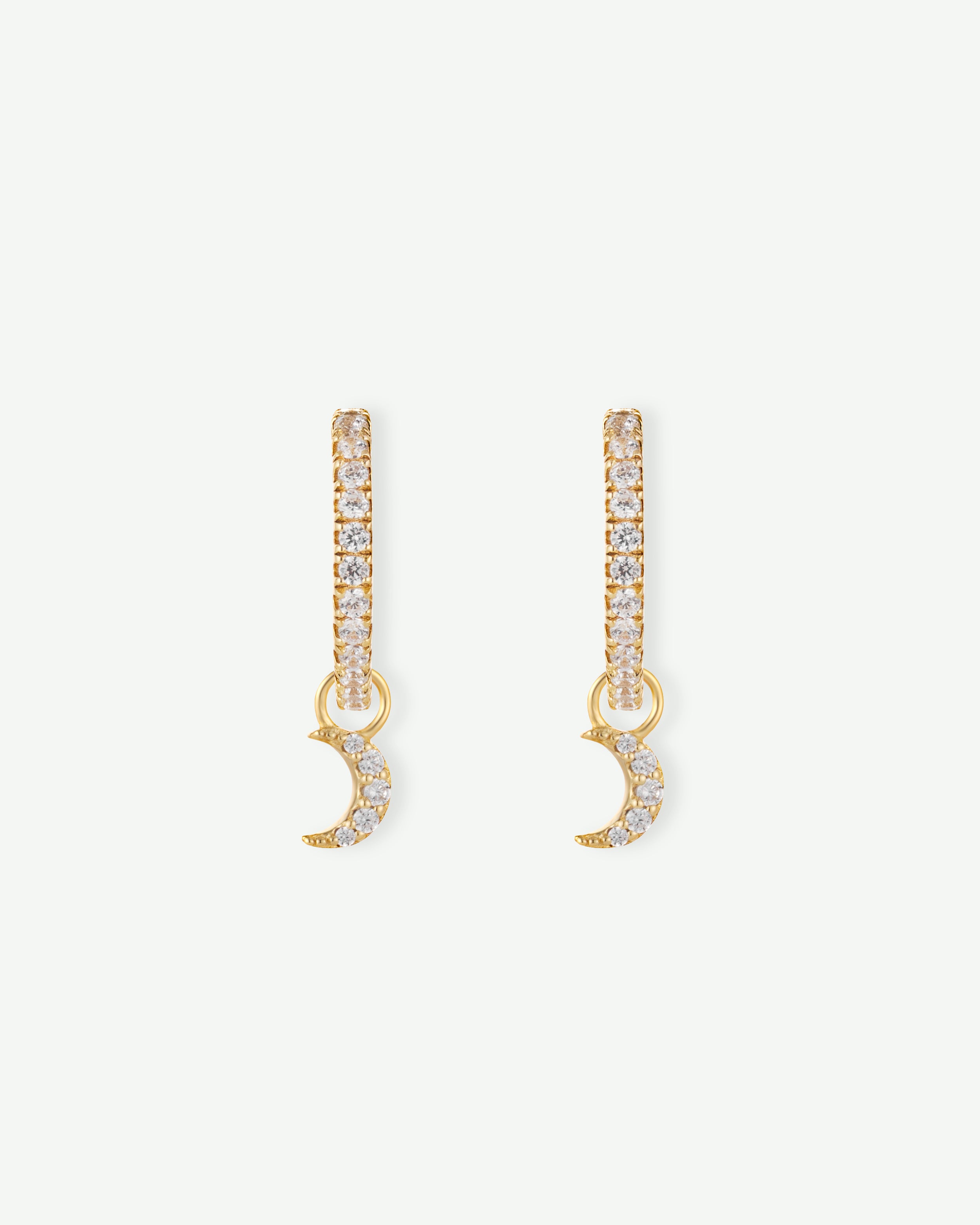 Moon Pavé Hoops