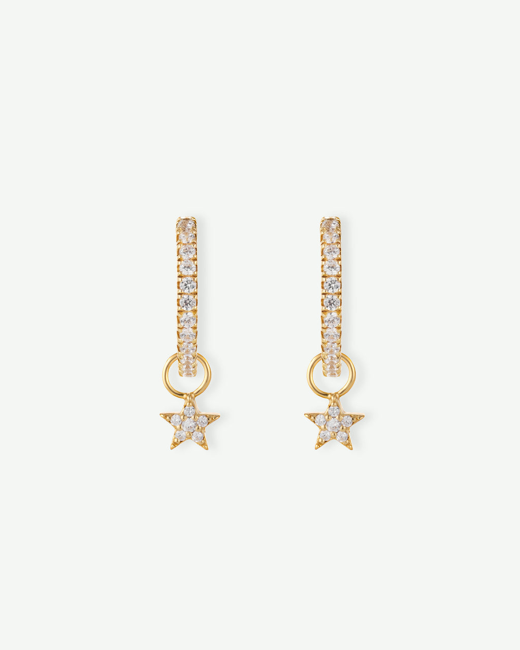 Star Pavé Hoops