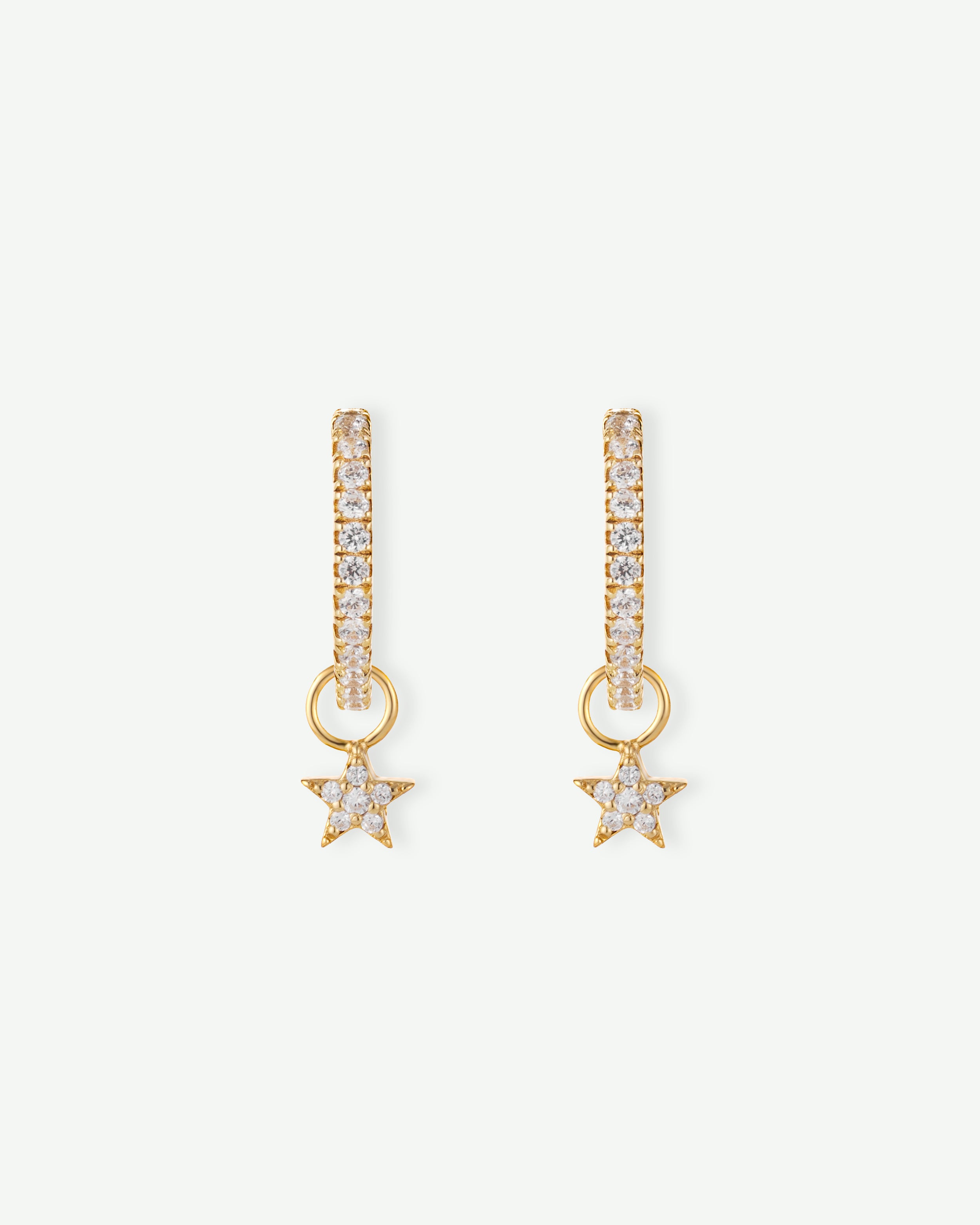 Star Pavé Hoops