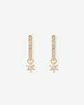 Sparkle Flower Pavé Hoops