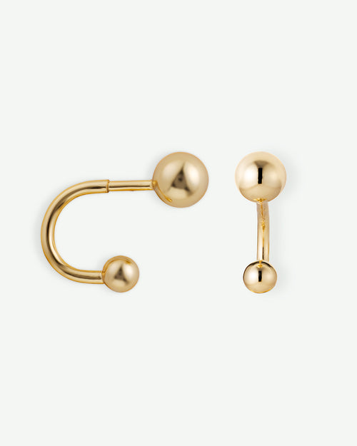 Bead Barbell Earrings