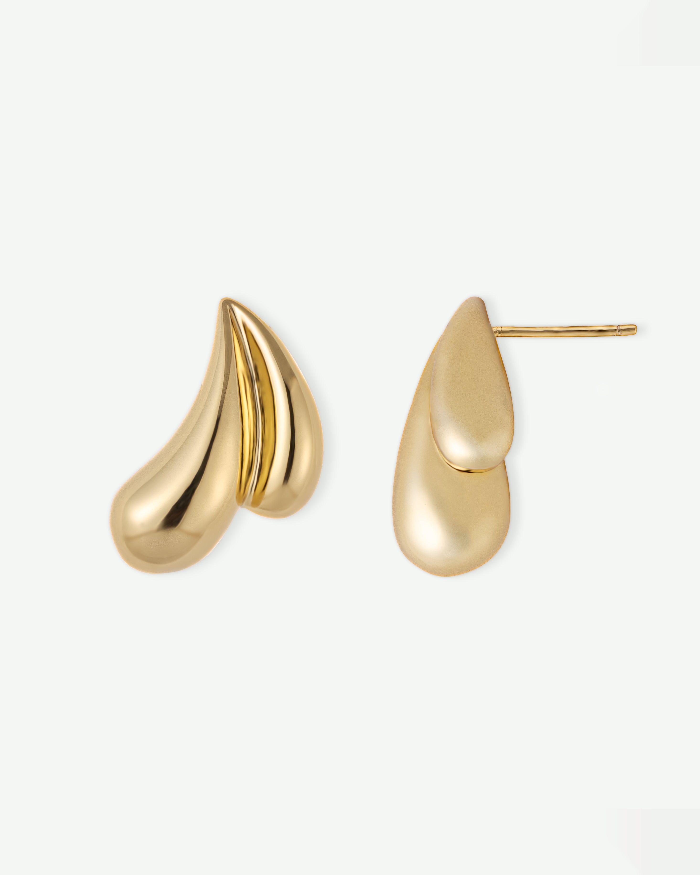 Fluid Heart Stud Earrings