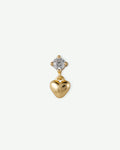 Heart Drop Stud Earrings