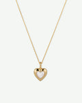 Mother of Pearl Open Heart Pendant Necklace