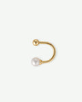 Pearl Circular Barbell Earrings