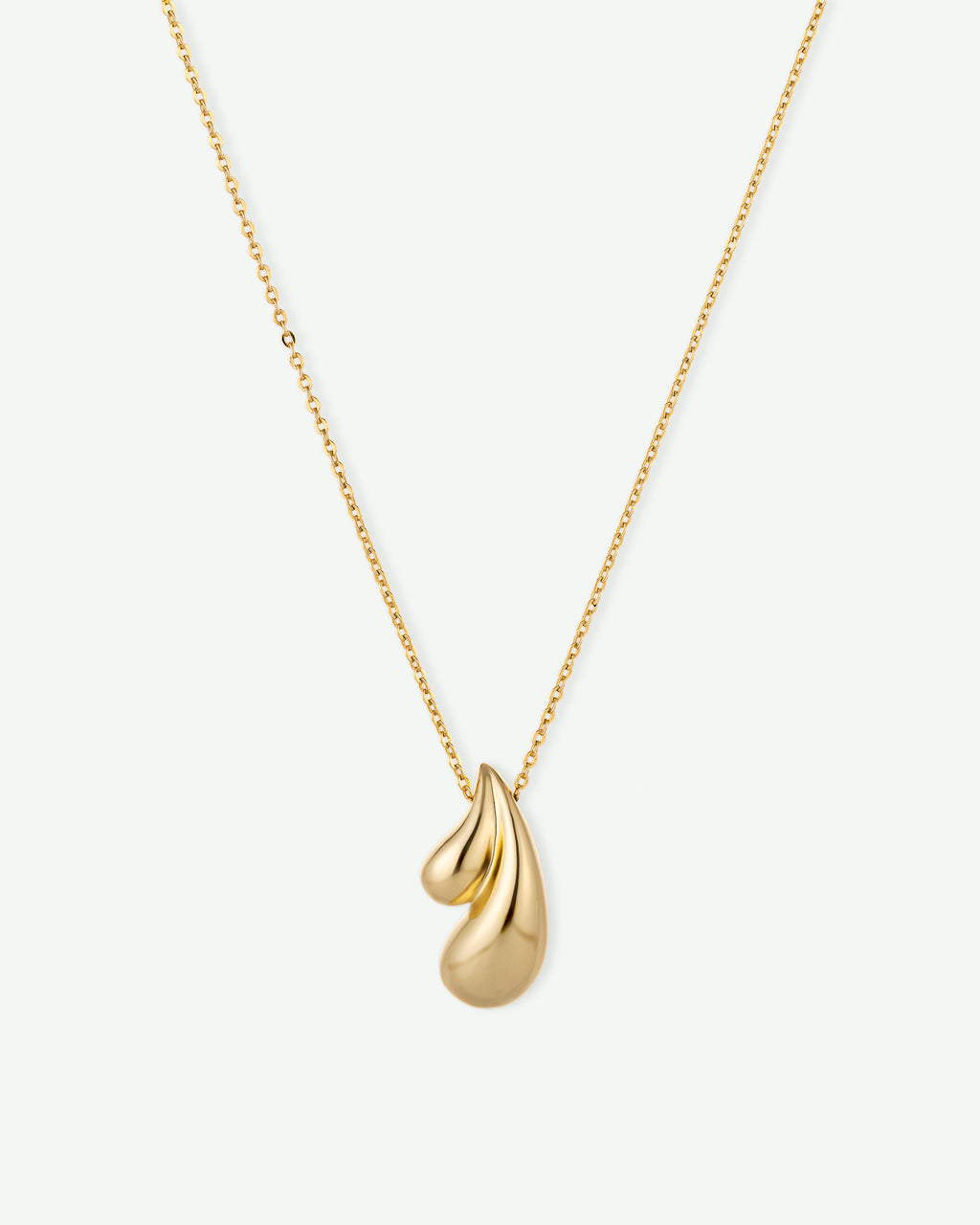 Sculptural Heart Drop Pendant Necklace