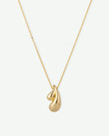 Sculptural Heart Drop Pendant Necklace