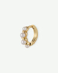 Spiral Pearl Hoop Earrings