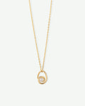Spiral Pearl Pendant Necklace