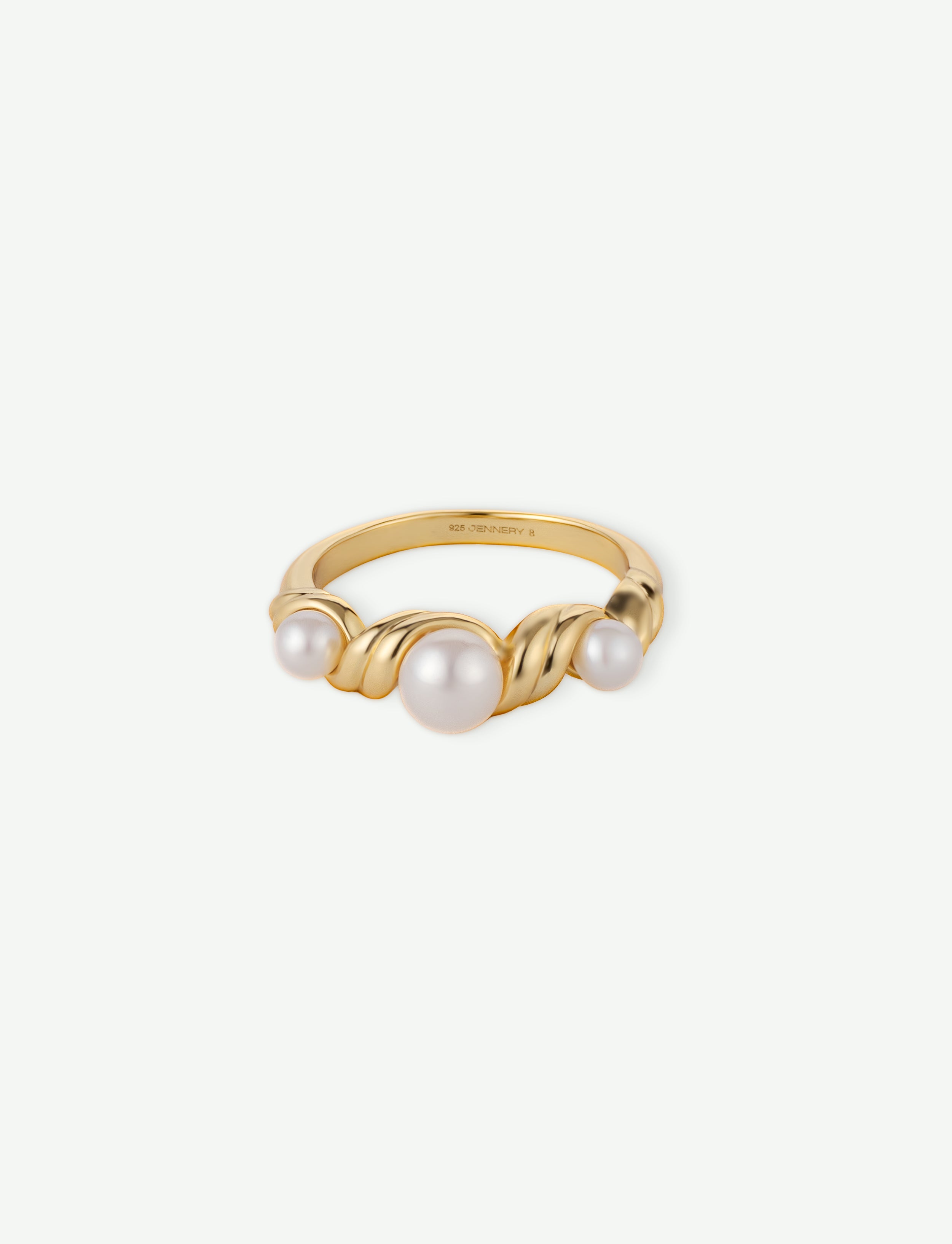 Spiral Pearl Ring