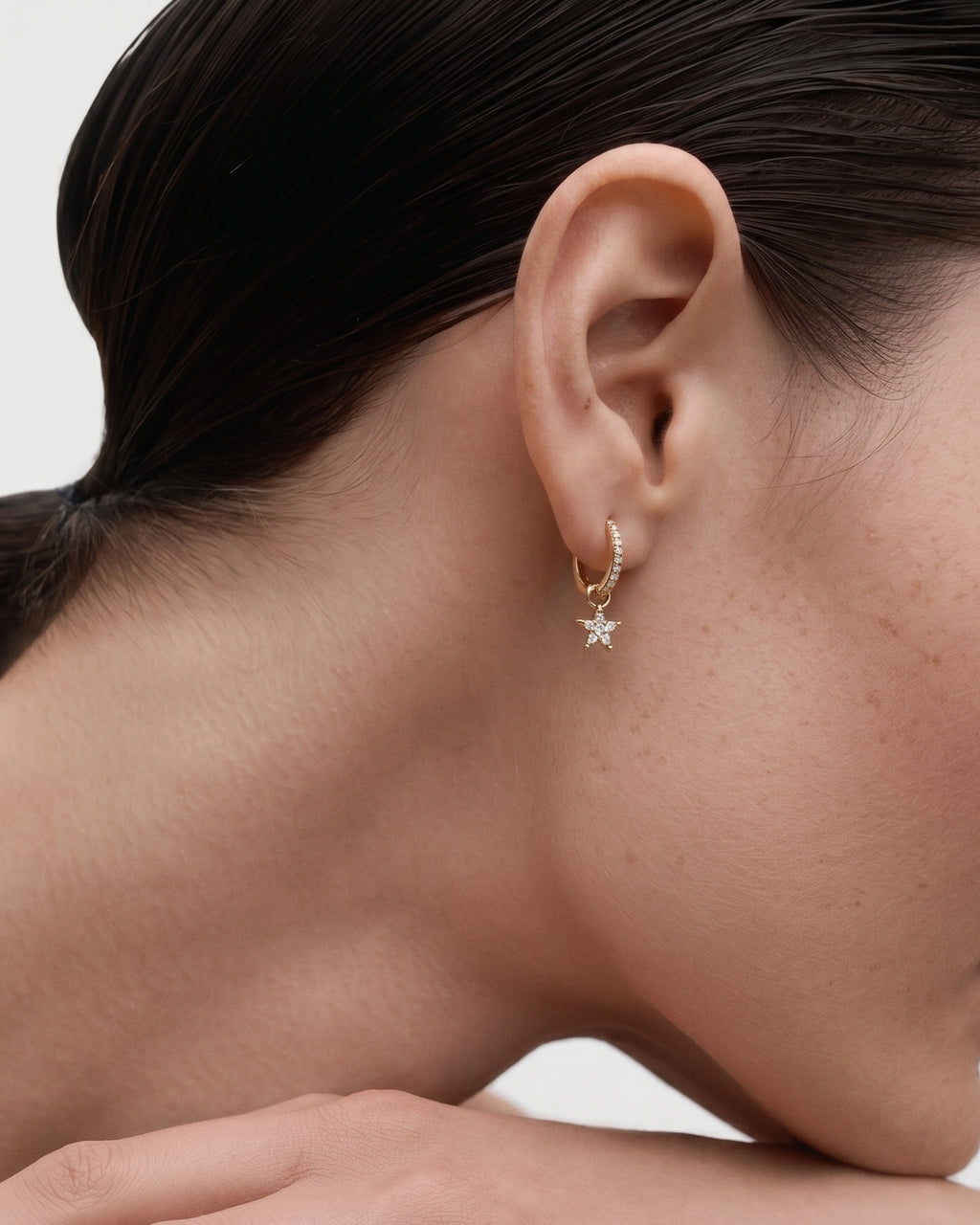 Star Pavé Hoops