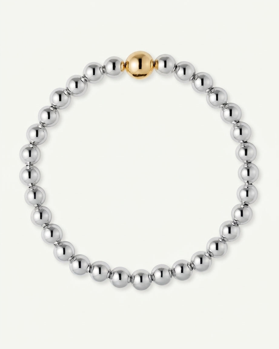 Silver Beaded Bracelet / Necklace