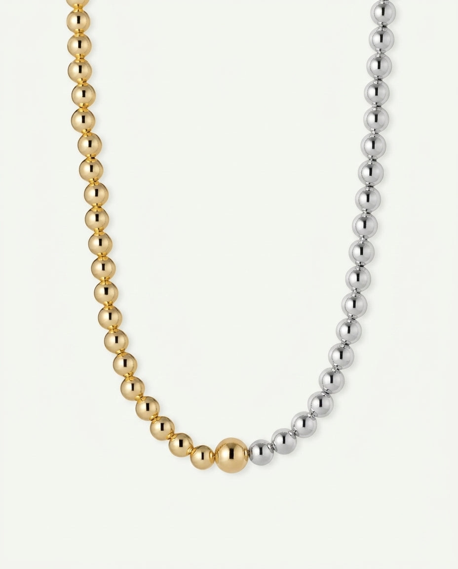 Silver Beaded Bracelet / Necklace